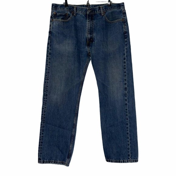 Levi's 505 Stitched Straight Leg Jeans 40 30 - Picture 2 of 7